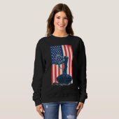 Bowfish American Flag Fish Bow Hunting Trui (Voorkant volledig)