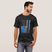 Bowfish Usa Fish Bow Hunting Flag American Bowf T-shirt (Voorkant volledig)