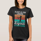 Bowfisher Sleep is for Losers Airboat Fisherman Bo T-shirt (Voorkant)