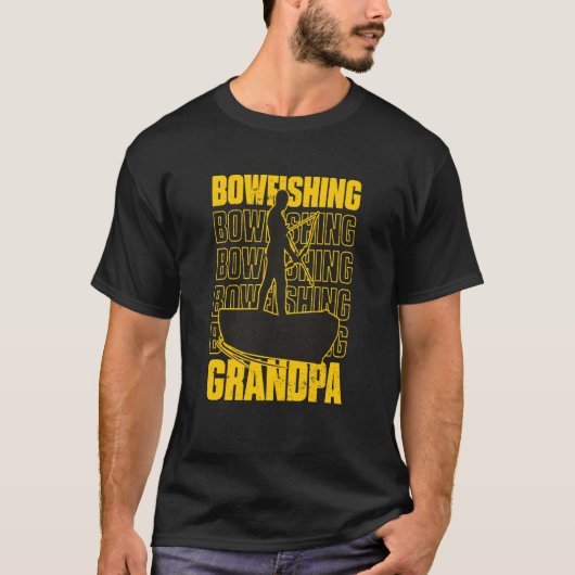 Bowfishing Grandpa Bow Fishing Grandfather  2 T-shirt (Voorkant)