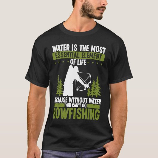Bowfishing Lake Sea Bowfisher Airboat Bowhunter Bo T-shirt (Voorkant)