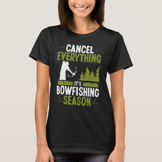 Bowfishing Season Airboat Fisherman Bow Hunter Bow T-shirt (Voorkant)