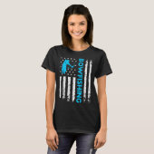 Bowfishing US Flag Gevist Bowfish Hunter T-shirt (Voorkant volledig)