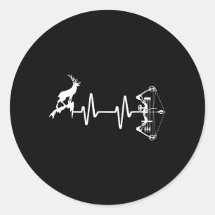 Bowhunter Herten Hebeat Bow Hunting Ronde Sticker