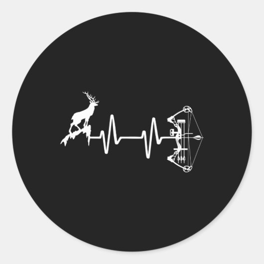 Bowhunter Herten Hebeat Bow Hunting Ronde Sticker (Voorkant)