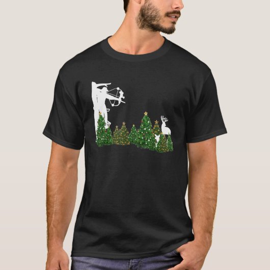 Bowhunters lelijke kerst boogschieten herten jagen t-shirt (Voorkant)