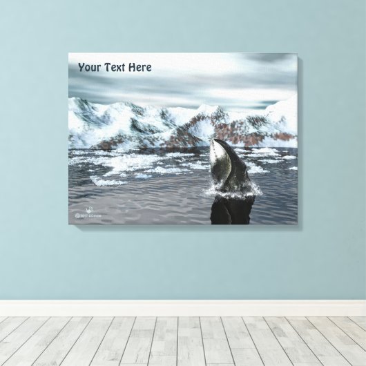 Bowiad Whale Canvas Afdruk (Insitu (Houten vloer))