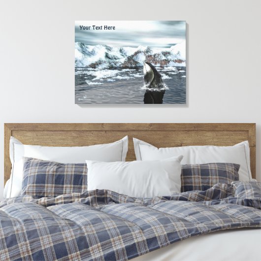 Bowiad Whale Canvas Afdruk (Insitu (Slaapkamer))