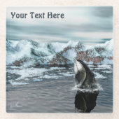 Bowiad Whale Glazen Onderzetter (Voorkant)