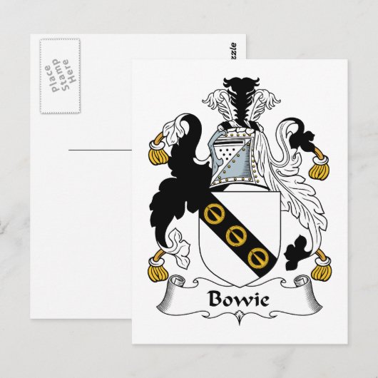 Bowie Family Crest Briefkaart (Voorkant / Achterkant)