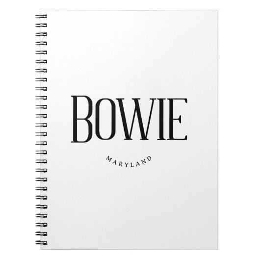Bowie MD Notitieboek (Voorkant)