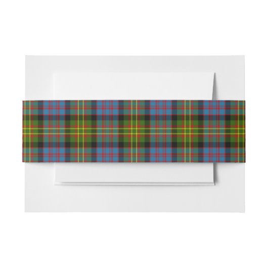 Bowie Scottish Tartan Belly Band Uitnodigingen Wikkel (Voorkant Voorbeeld)
