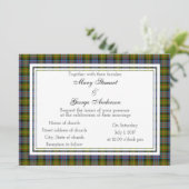 Bowie Scottish Wedding Invitation Kaart (Staand voorkant)
