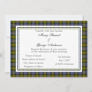 Bowie Scottish Wedding Invitation Kaart