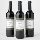 Bowie Scottish Wedding Wine Label Wijn Etiket (Flessen)