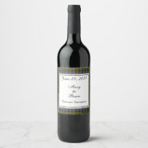 Bowie Scottish Wedding Wine Label