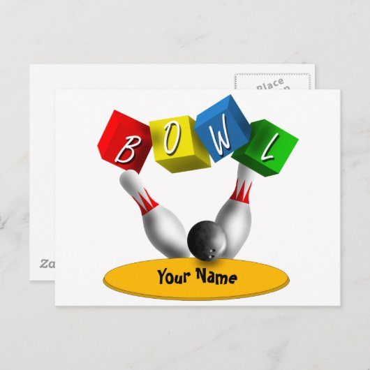 Bowl a Rama Bowling Briefkaart (Voorkant / Achterkant)