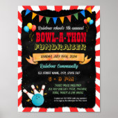 Bowl-a-thon fondsenwerving flyer poster sjabloon (Voorkant)