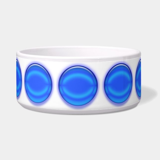 Bowl - Blauwe stippen Voerbakje (Voorkant)