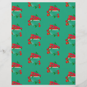 Bowl Cherries Scrapbook Paper