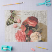 Bowl Florals en vlinder ontkoppeling Tissuepapier (Craft)
