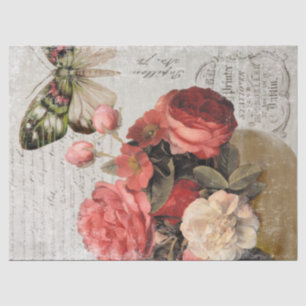 Bowl Florals en vlinder ontkoppeling Tissuepapier