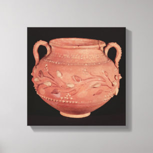 Bowl gevonden in Coptos, Opper Egypte Canvas Afdruk