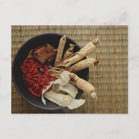 Bowl gevuld met Chinese kruiden Briefkaart (Voorkant)