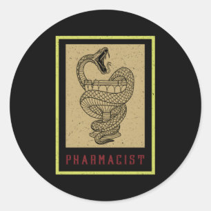 Bowl Hygiëmie Farmacologie Symbolen Geneesmiddel P Ronde Sticker