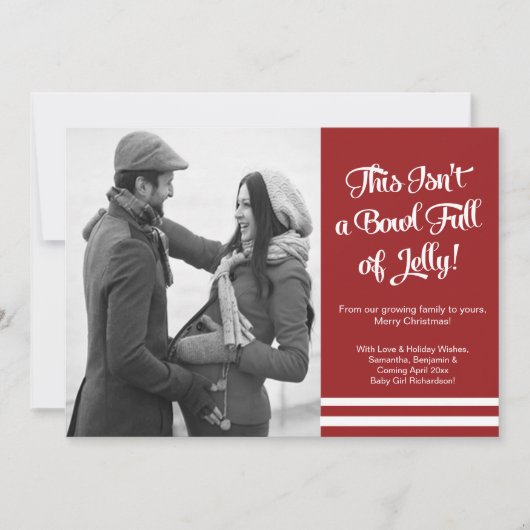 Bowl Jelly Zwangerschap Foto-koninklijke kaart (Voorkant)