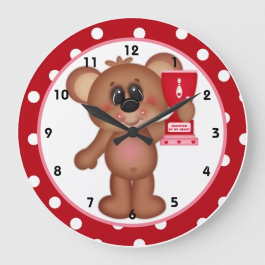 Bowl me over Valentijnsdag wandklok d5 (Voorkant)