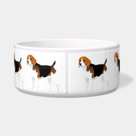 Bowl met beagle voerbakje