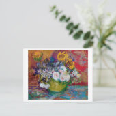 Bowl met bloemen, Van Gogh Briefkaart (Staand voorkant)