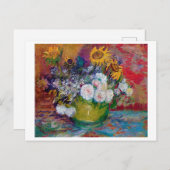 Bowl met bloemen, Van Gogh Briefkaart (Voorkant / Achterkant)