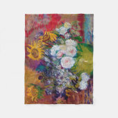 Bowl met bloemen, Van Gogh Fleece Deken (Voorkant)