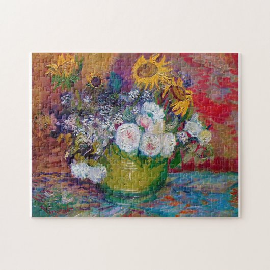 Bowl met bloemen, Van Gogh Legpuzzel (Horizontaal)
