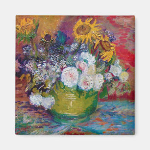 Bowl met bloemen, Van Gogh Magneet
