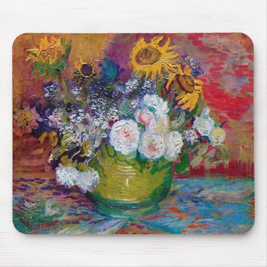 Bowl met bloemen, Van Gogh Muismat (Voorkant)