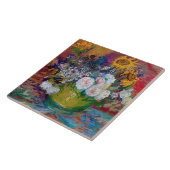 Bowl met bloemen, Van Gogh Tegeltje (Zijkant)