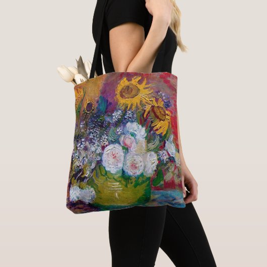 Bowl met bloemen, Van Gogh Tote Bag (Dichtbij)