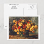Bowl met Chrysanthemums Van Gogh Fine Art Briefkaart (Voorkant / Achterkant)