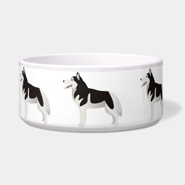 Bowl met Husky Voerbakje (Voorkant)
