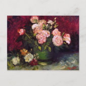 Bowl met pony's en Rozen Van Gogh Fine Art Briefkaart (Voorkant)