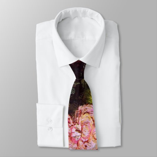 Bowl met pony's en Rozen Van Gogh Fine Art Stropdas (Gebonden)