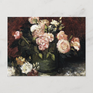Bowl met volken en Rozen - Gogh Briefkaart