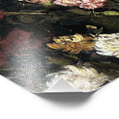 Bowl met volken en Rozen - Gogh Foto Afdruk (Hoek)