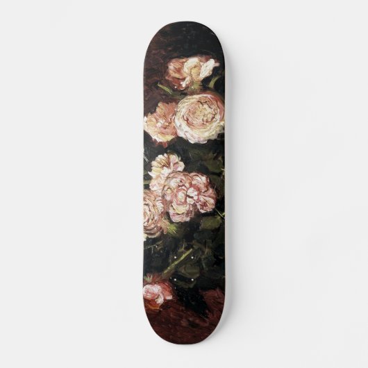 Bowl met volken en Rozen - Gogh Persoonlijk Skateboard (Voorkant)