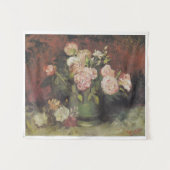  Bowl met volken en Rozen van Gogh Wandkleed (Voorkant (horizontaal))