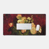 Bowl met volken en Rozen van Vincent van Gogh Bureaumat (Keyboard & Muis)