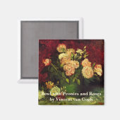 Bowl met volken en Rozen van Vincent van Gogh Magneet (Voorkant / Achterkant)